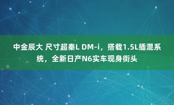 中金辰大 尺寸超秦L DM-i,搭载1.5L插混系统,全新日产N6实车现身街头