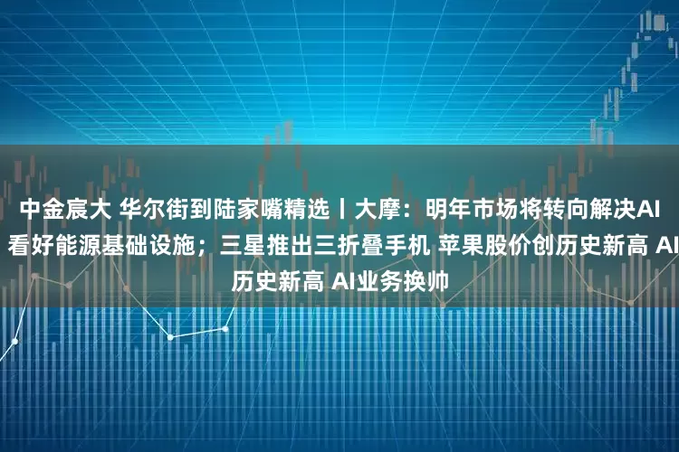 中金宸大 华尔街到陆家嘴精选丨大摩:明年市场将转向解决AI基建瓶颈 看好能源基础设施;三星推出三折叠手机 苹果股价创历史新高 AI业务换帅